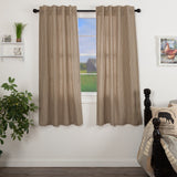 Sawyer Mill Charcoal Ticking Stripe Short Panel Curtains-Lange General Store