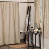 Sawyer Mill Charcoal Ticking Stripe Shower Curtain-Lange General Store