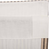 Farmstead Charcoal Ticking Stripe Valance