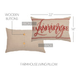 Farmstead Red Farmhouse Living Pillow-Lange General Store