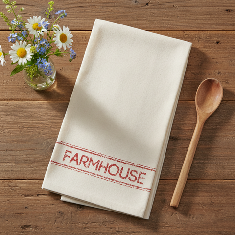 Farmstead Red Kitchen Towel - Farmhouse-Lange General Store