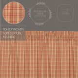Farmstead Red Plaid Swag Curtains