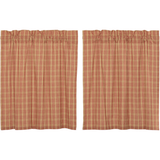Sawyer Mill Red Plaid Tier Curtains 36"-Lange General Store