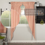 Farmstead Red & Tan Ticking Stripe Long Prairie Curtains-Lange General Store