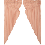 Sawyer Mill Red Ticking Stripe Short Prairie Curtains-Lange General Store