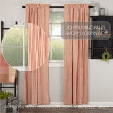 Farmstead Red Ticking Stripe Cotton Panel Curtains-Lange General Store