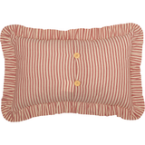 Sawyer Mill Red Ticking Stripe Fabric Pillow-Lange General Store