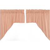 Sawyer Mill Red Ticking Stripe Swag Curtains-Lange General Store