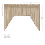 Farmstead Ticking Stripe Swag Curtains
