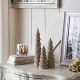 Feathered Finish Hand Turned Wooden Trees Set of 3-Lange General Store