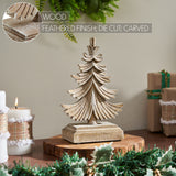 Feathered Finish Winter Pine Wooden Tree-Lange General Store