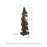 Festive Boughs Dark Wooden Trees-Lange General Store