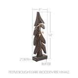 Festive Boughs Dark Wooden Trees-Lange General Store