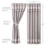 Fleurette Long Panel Curtains-Lange General Store
