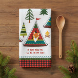 Forest Friends Fox in Tent Terry Towel-Lange General Store