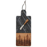 Forest Tops Marble-Wood Cutting Board & Spreader-Lange General Store