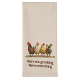 Four Chickens In A Row Decorative Dishtowel-Lange General Store