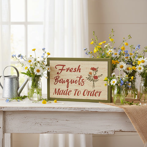 Fresh Bouquets Made To Order Framed Wall Sign-Lange General Store