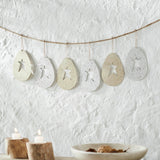 Galvanized Metal Easter Egg Prim Star Ornament Set-Lange General Store