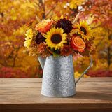 Galvanized Metal Vintage Garden Bird Pitcher-Lange General Store