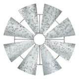 Galvanized Metal Windmill Blades Wall Hanging-Lange General Store