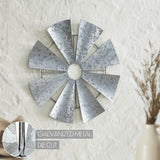 Galvanized Metal Windmill Blades Wall Hanging-Lange General Store
