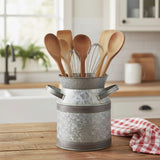 Galvanized Milk Can Utensil Crock-Lange General Store