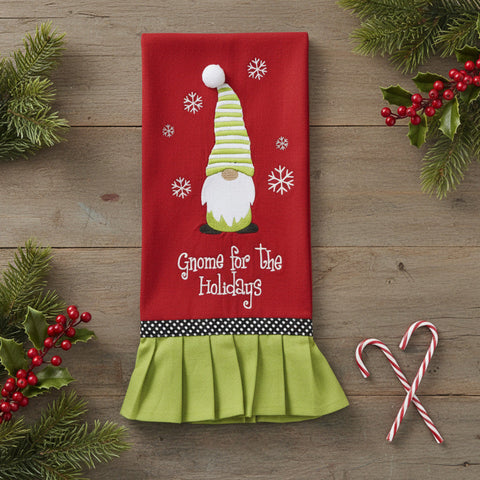 Gnome For The Holidays Dishtowel-Lange General Store