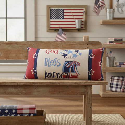 God Bless America Mason Jar Pillow-Lange General Store