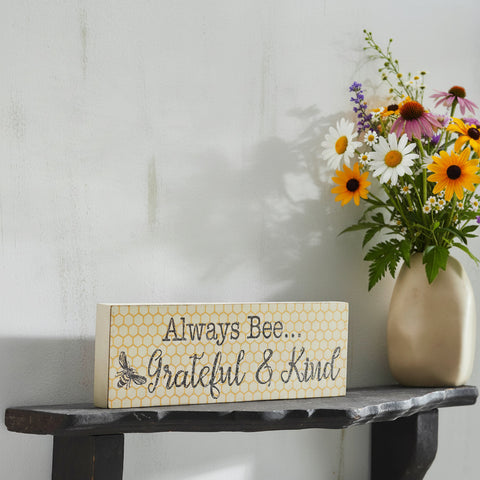 Buzzy Bees Always Bee Grateful & Kind Wall Sign-Lange General Store