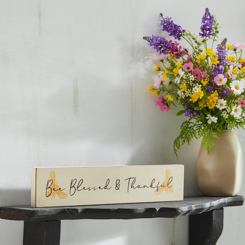 Buzzy Bees Bee Blessed & Thankful Wall Sign-Lange General Store