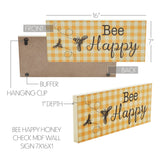 Buzzy Bees Bee Happy Honey Check Wall Sign-Lange General Store