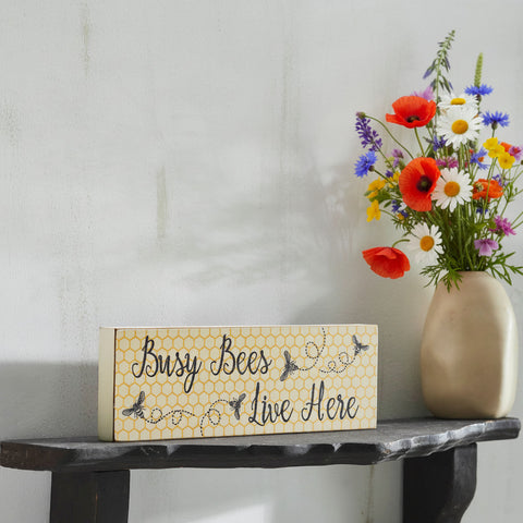 Buzzy Bees Busy Bees Live Here Wall Sign-Lange General Store