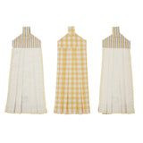 Buzzy Bees Button Loop Tea Towel Set of 3-Lange General Store