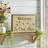 Buzzy Bees Welcome To Our Hive Framed Wall Sign-Lange General Store