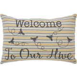 Buzzy Bees Welcome to Our Hive Pillow-Lange General Store