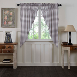 Annie Grey Buffalo Check Prairie Curtains-Lange General Store