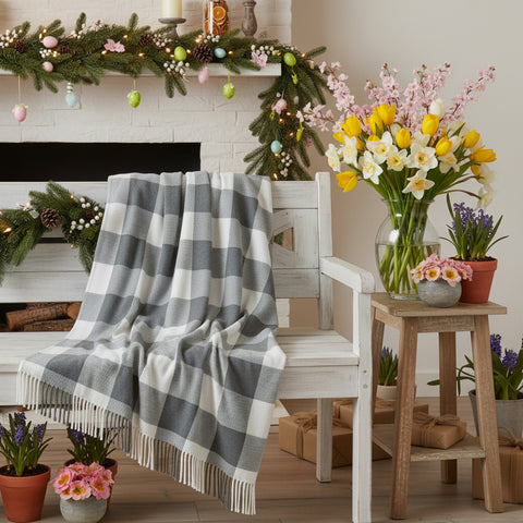 Grace Ann Check Woven Throw-Lange General Store