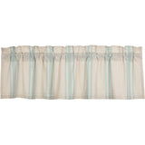 Grain Sack Aqua Valance-Lange General Store
