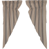 Grain Sack Charcoal Short Prairie Curtains-Lange General Store