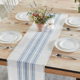 Grain Sack Stripe Blue Table Runners - Lange General Store