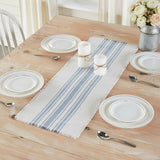 Grain Sack Stripe Blue Table Runners-Lange General Store