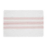 Grain Sack Stripe Coral Placemats-Lange General Store