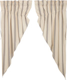 Grace Grain Sack Stripe Prairie Curtains-Lange General Store