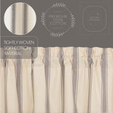 Graycie Grain Sack Grey & Creme Stripe Prairie Swags