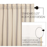 Graycie Grain Sack Stripe Swag Curtains
