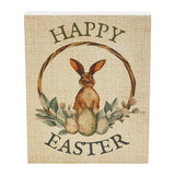 Happy Easter Bunny & Eggs In Wreath Wall Sign-Lange General Store