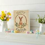 Happy Easter Bunny & Eggs In Wreath Wall Sign-Lange General Store