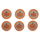 Harvest Blessings Pumpkin Braided Coasters-Lange General Store