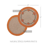 Harvest Blessings Pumpkin Braided Trivet 8"-Lange General Store